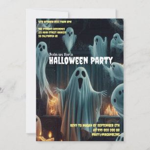 Ghoful Ansammlung Halloween Spooky Spuk House Einladung