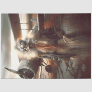Ghoful Aviator bei Sunset - Vintage Decoupage Seidenpapier