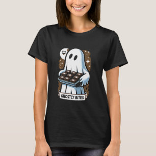 Ghoful Bites Ghost Brownie Halloween Backbrot T-Shirt