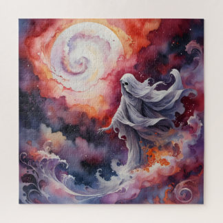 Ghoful Figure on Cosmic Wirbel Starry Skies