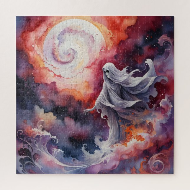 Ghoful Figure on Cosmic Wirbel Starry Skies (Vertikal)
