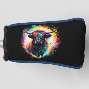 Ghoful Grace: Spektralholographische Hochlandkuh, Golf Headcover