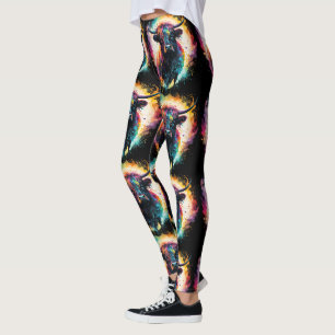 Ghoful Grace: Spektralholographische Hochlandkuh, Leggings