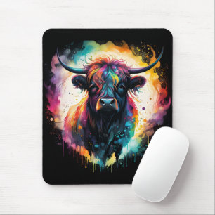 Ghoful Grace: Spektralholographische Hochlandkuh, Mousepad