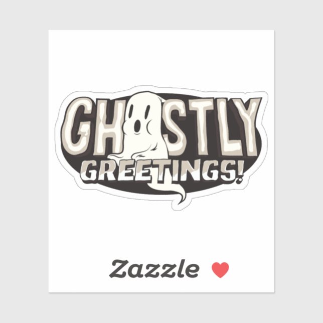 Ghoful Greetings Halloween Pun Funny Aufkleber (Blatt)