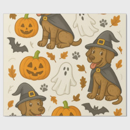 Ghoful Puppy Halloween Geschenkpapier