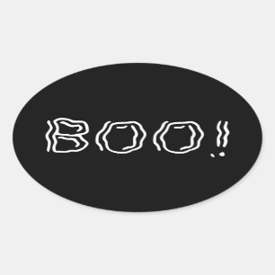 Ghomajorité Boo ! Autocollant ovale