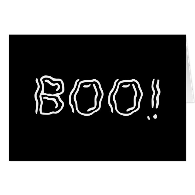 Ghomajorité Boo ! Carte de vœux (Devant horizontal)