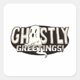 Ghosive Greetings Quadratischer Aufkleber