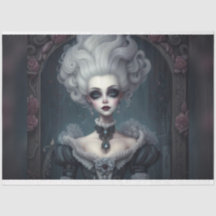 Ghosive Marie Antionette Halloween Decoupage Paper