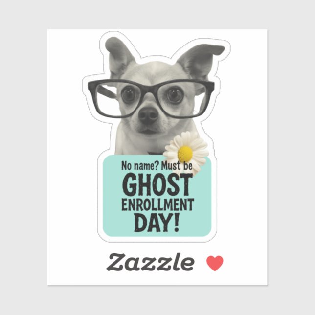 Ghost-Anmeldetag - Funny Teacher Sticker (Blatt)