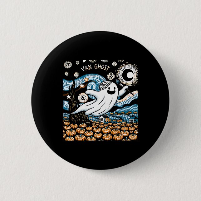 Ghost Art Teacher Halloween 2 Button (Vorderseite)