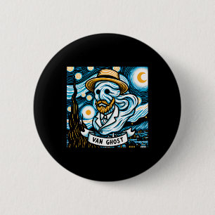 Ghost Art Teacher Halloween Button
