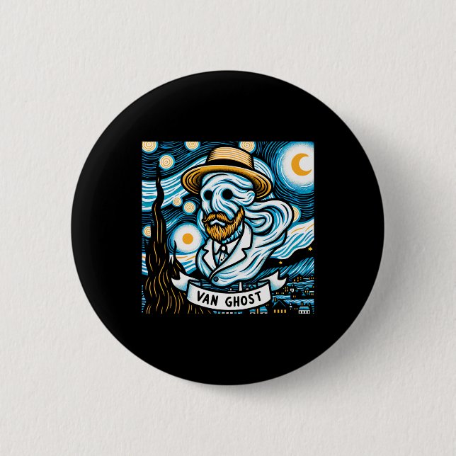 Ghost Art Teacher Halloween Button (Vorderseite)