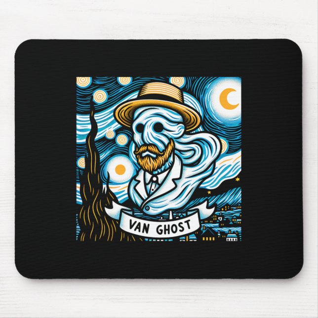 Ghost Art Teacher Halloween Mousepad (Vorne)