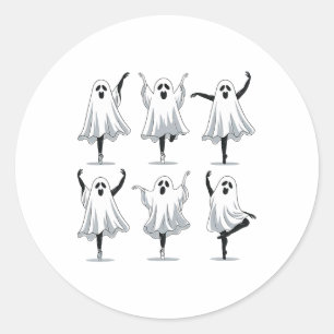 Ghost Ballerinas Halloween Dance Kostümballett Fan Runder Aufkleber