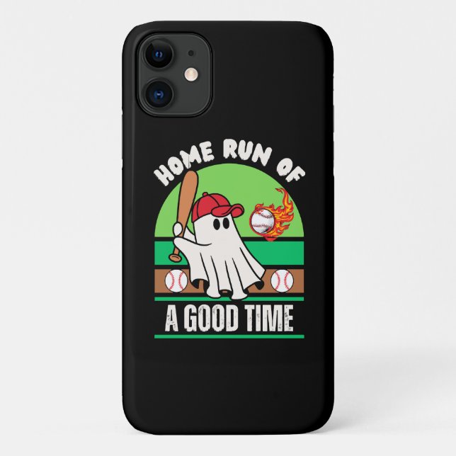 Ghost Baseball Player Halloween Case-Mate iPhone Hülle (Rückseite)