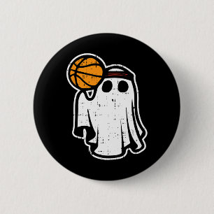 Ghost Basketball Halloween Kostüm Ghoul Spirit Me Button