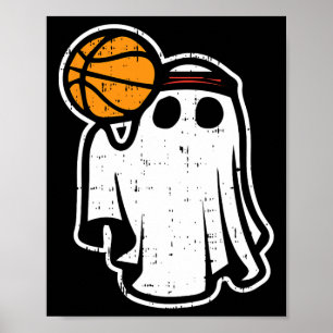 Ghost Basketball Halloween Kostüm Ghoul Spirit Me Poster