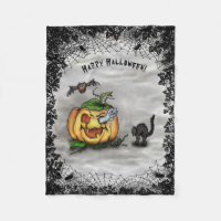 Ghost, Bat und Katze, glücklich Halloween!