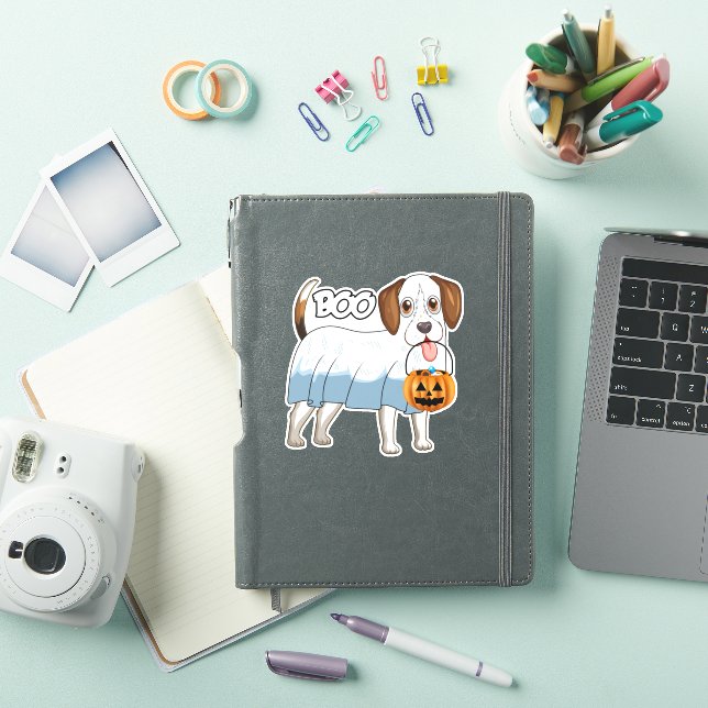 Ghost Beagle Halloween Dog Aufkleber (iPad Hülle)