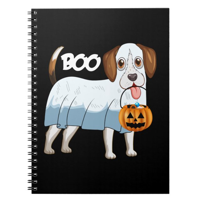 Ghost Beagle Halloween Dog Notizblock (Vorderseite)