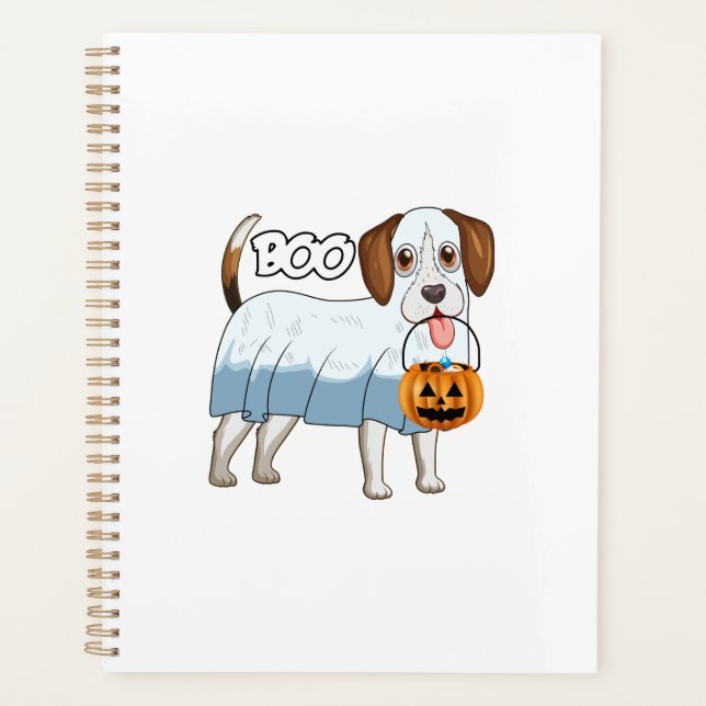 Ghost Beagle Halloween Dog Planer (Vorderseite)