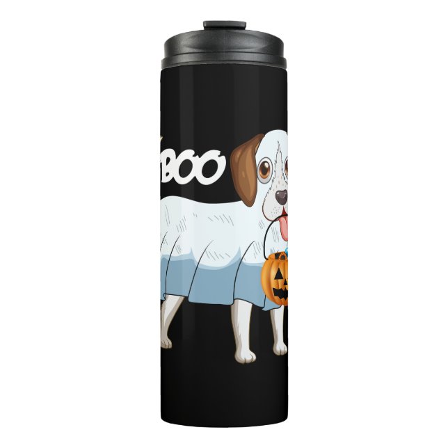 Ghost Beagle Halloween Dog Thermosbecher (Vorderseite)