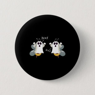 Ghost Bees Sprichwort Boo Fun Halloween Kostüme Fr Button