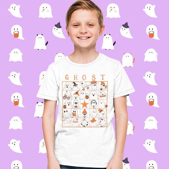 Ghost Bingo mit vielen Geistern T-Shirt (This item is for display purposes only to illustrate the design element. )
