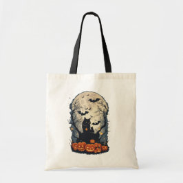 Ghost & Black Cat Kid's Halloween Candy Tragetasche