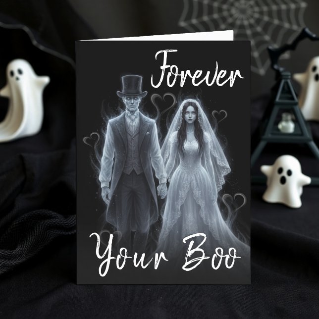 Ghost Boo Gothic Husband Ehefrau Halloween Geburts Karte (Ghost Boo Gothic Husband Wife Halloween Birthday Card
)