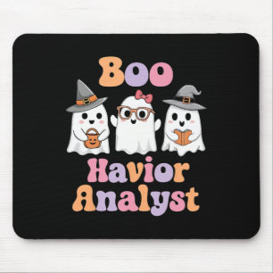 Ghost Boo Havior Analyst Funny Halloween Verhalten Mousepad