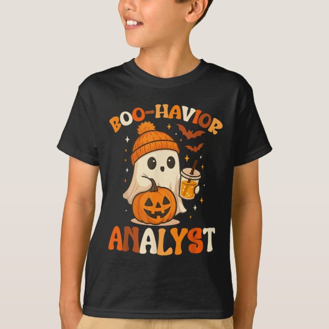 Ghost Boo Havior Yst Funny Halloween Behavior Ther T-Shirt (Vorderseite)