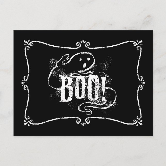 Ghost Boo Postkarte (Vorderseite)