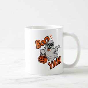 Ghost Boo Yah Funny Halloween Shirt Spooky Booyah Kaffeetasse