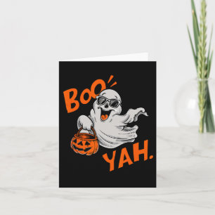 Ghost Boo Yah Funny Halloween Shirt Spooky Booyah Karte