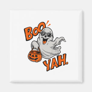 Ghost Boo Yah Funny Halloween Shirt Spooky Booyah Magnet