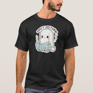Ghost Book Lover Read Books Sticker Style Aestheti T-Shirt