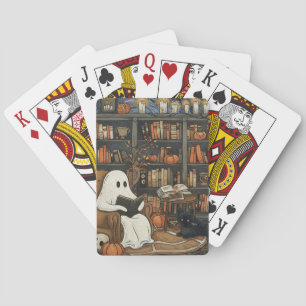 Ghost Book Reader Lesen der Buchliteratur Lover Spielkarten