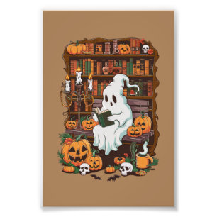 Ghost Book Reader Lover Gift Reader Fotodruck