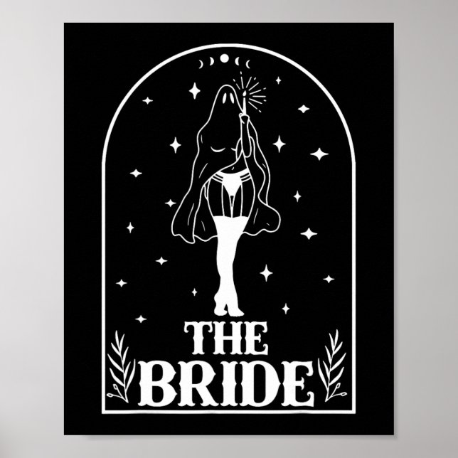 Ghost Bride Coven Gothic Halloween Wedding Bachelo Poster (Vorne)