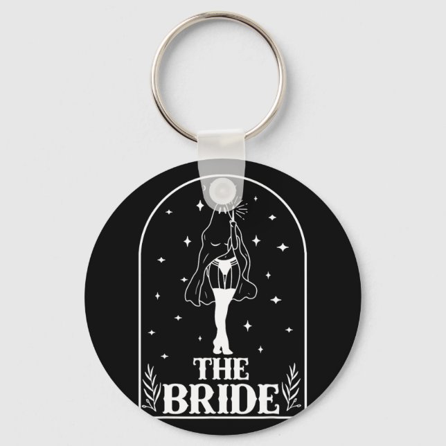Ghost Bride Coven Gothic Halloween Wedding Bachelo Schlüsselanhänger (Vorderseite)