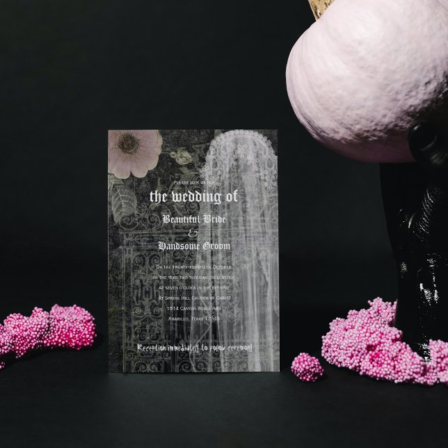 Ghost Bride Night Gothic Wedding Einladung (Von Creator hochgeladen)