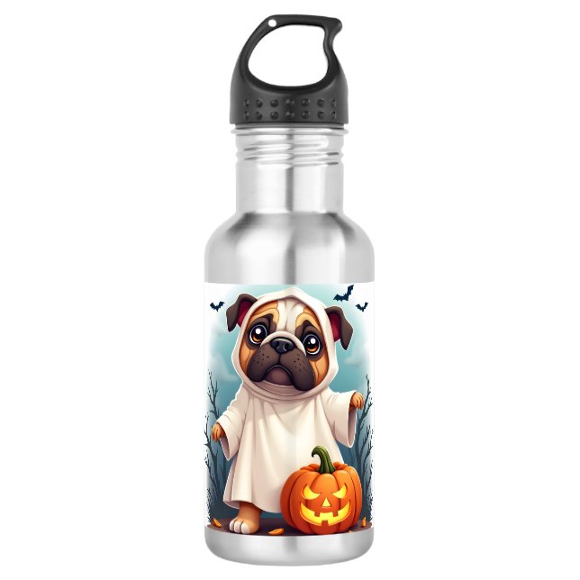 Ghost Bulldog Boo Edelstahlflasche (Vorderseite)