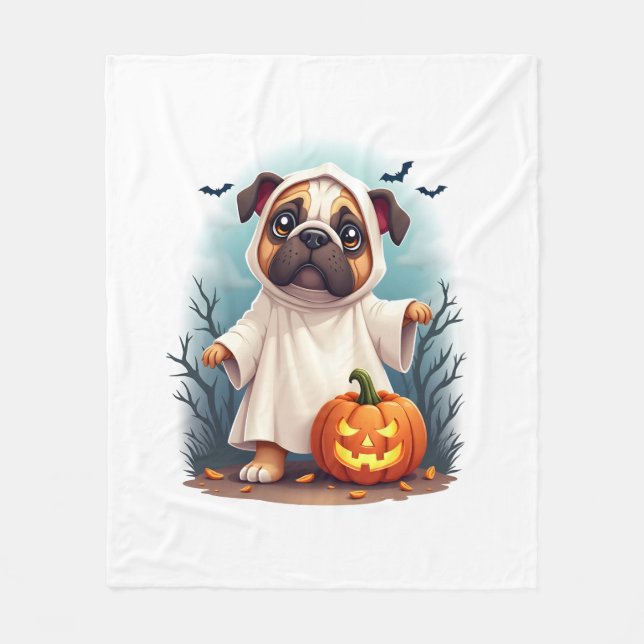Ghost Bulldog Boo Fleecedecke (Vorderseite)