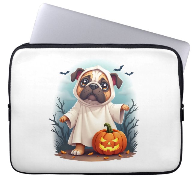 Ghost Bulldog Boo Laptopschutzhülle (Vorderseite)