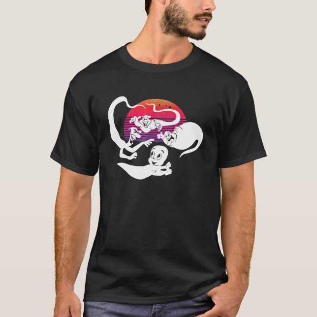 Ghost Caspers Funny Happy Halloween T-Shirt (Vorderseite)