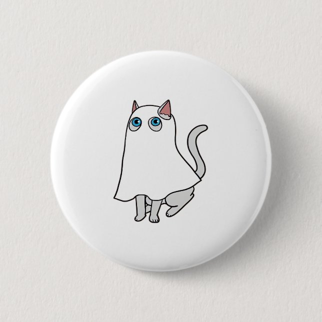 Ghost Cat Classic T - Shirt_1 Button (Vorderseite)