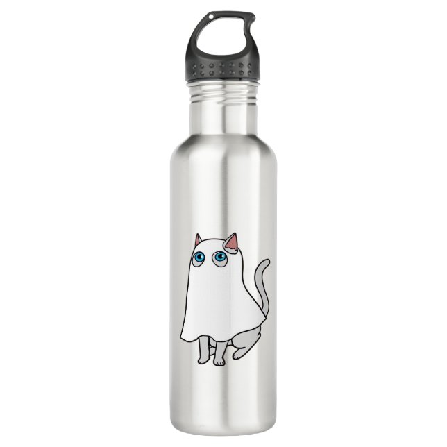 Ghost Cat Classic T - Shirt_1 Edelstahlflasche (Vorderseite)